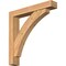 Ekena Millwork Thorton Block Smooth Bracket w/ Offset Brace, Western Red Cedar, 5 1/2"W x 32"D x 32"H BKT0604X32X32THR05SWR - alternate 1